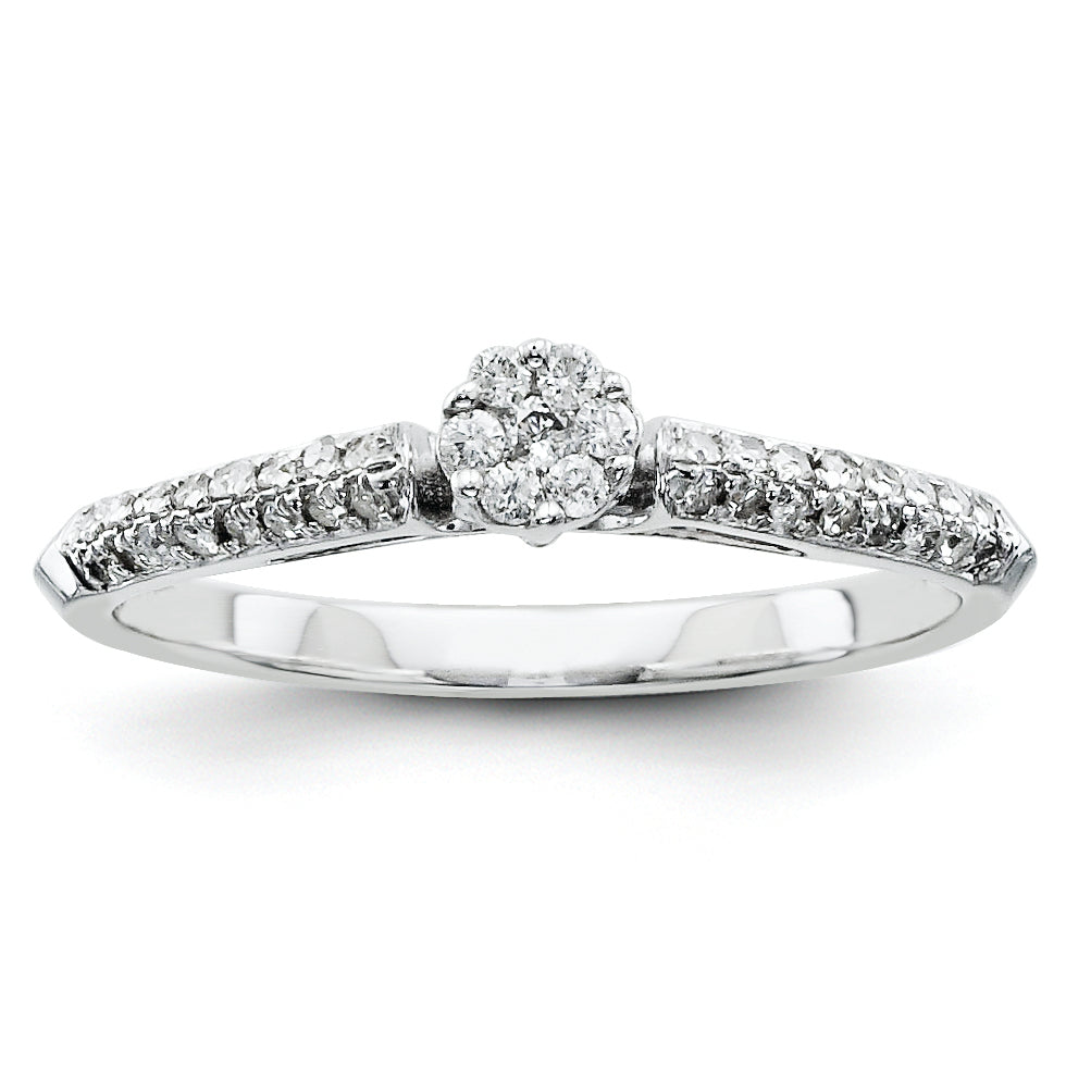 14k White Gold Diamond Engagement Ring