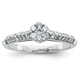 14k White Gold Diamond Engagement Ring