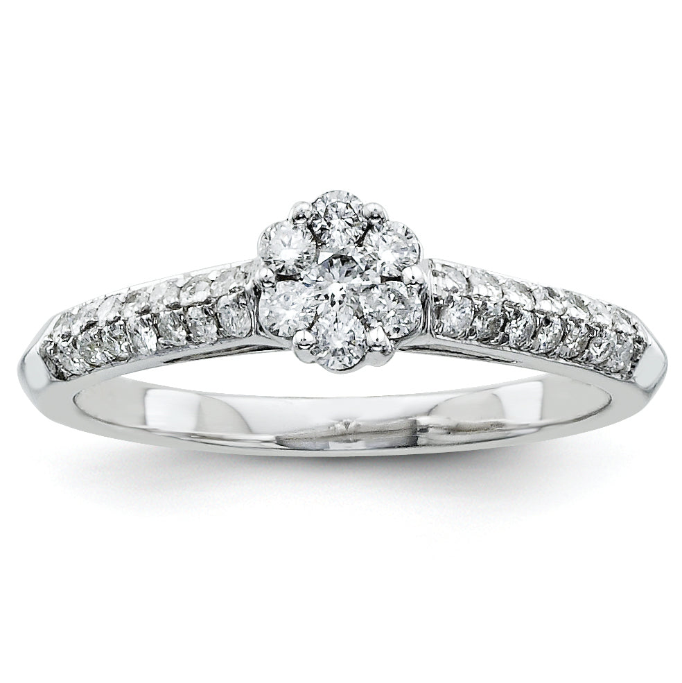 14k White Gold Diamond Engagement Ring