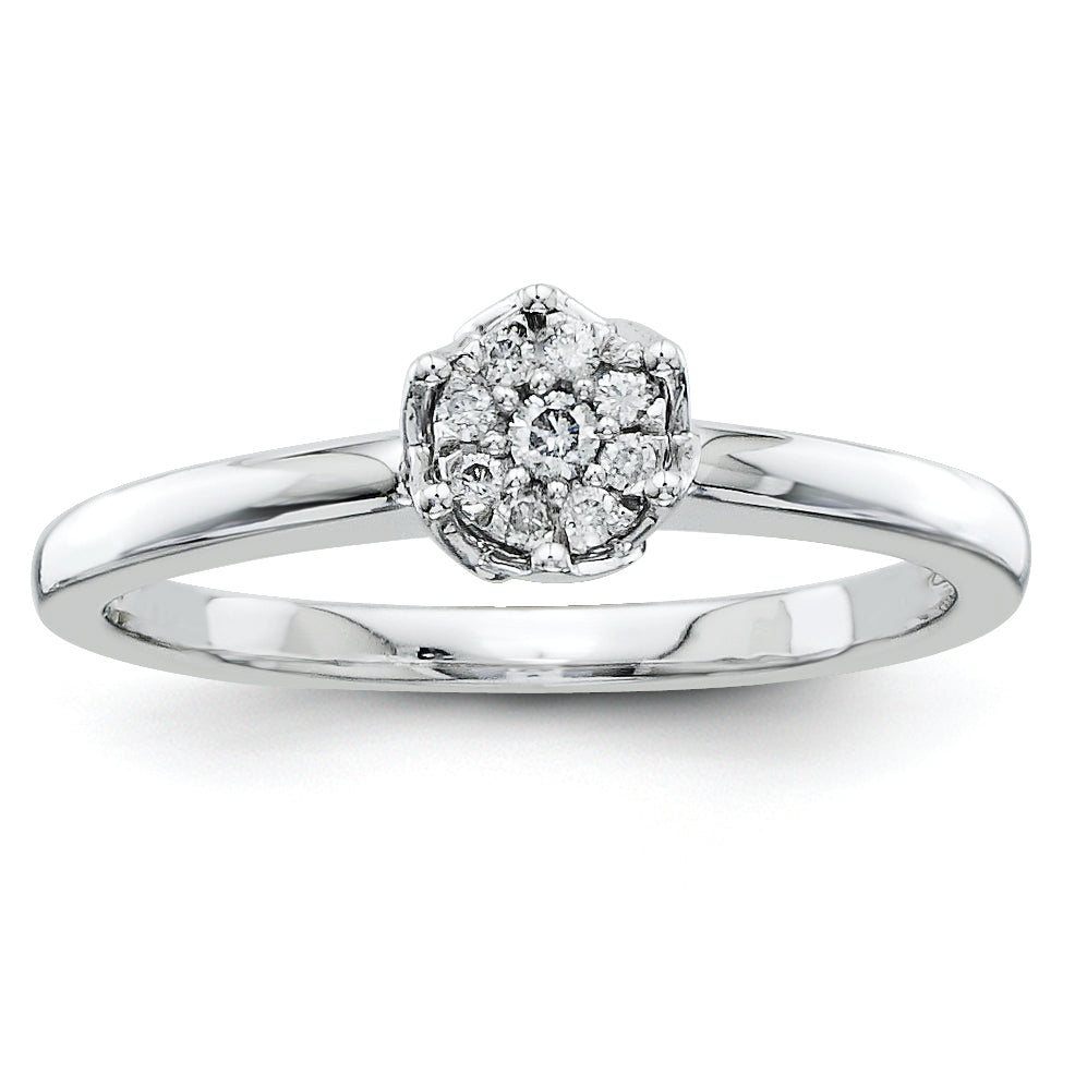14k White Gold Diamond Engagement Ring