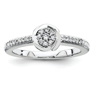 14k White Gold Diamond Engagement Ring