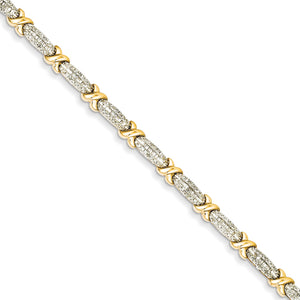 14k Diamond X Bracelet