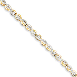 14k Diamond Figure 8 Bracelet