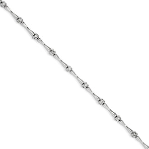 14k White Gold Diamond Bracelet