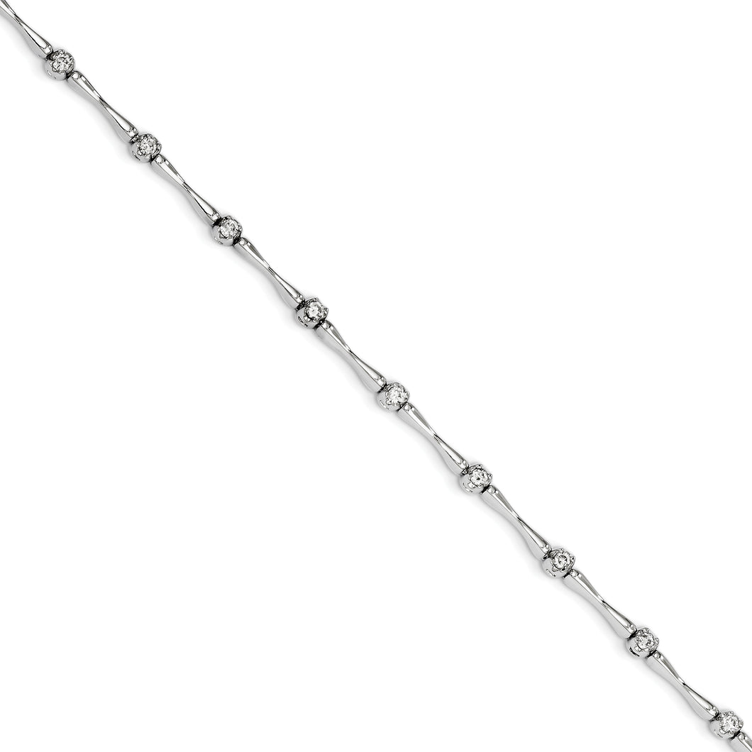 14k White Gold Diamond Bracelet