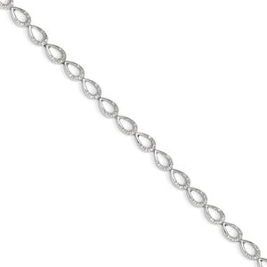 14k White Gold Diamond Bracelet