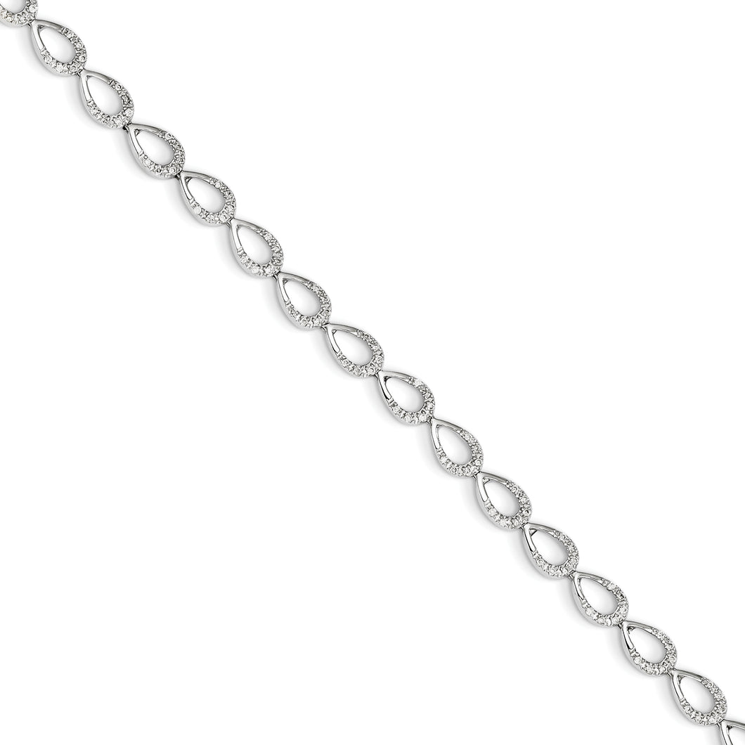 14k White Gold Diamond Bracelet