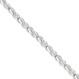 14k White Gold Diamond Bracelet