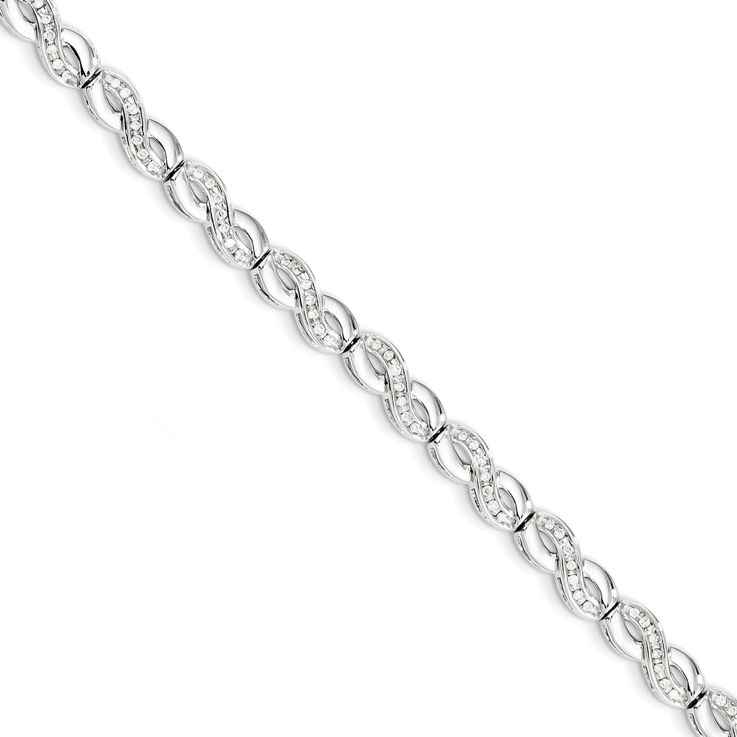 14k White Gold Diamond Bracelet