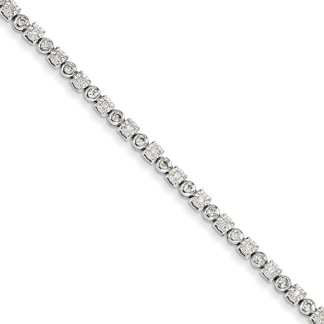 14k White Gold Diamond Bracelet