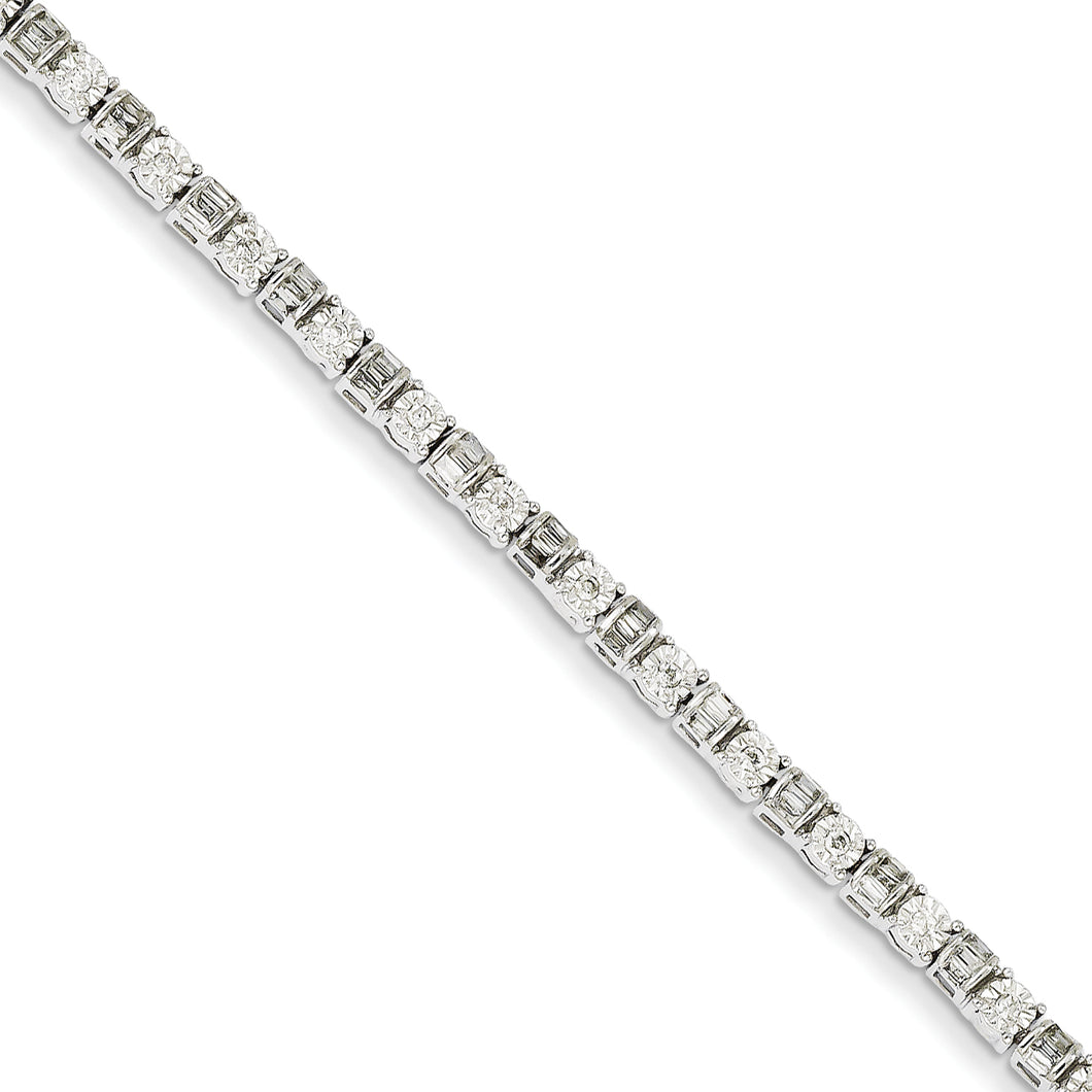 14k White Gold Diamond Bracelet