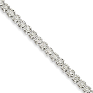 14k White Gold Diamond Fancy Bracelet