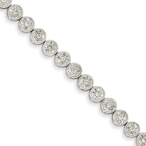 14k White Gold Diamond Bracelet