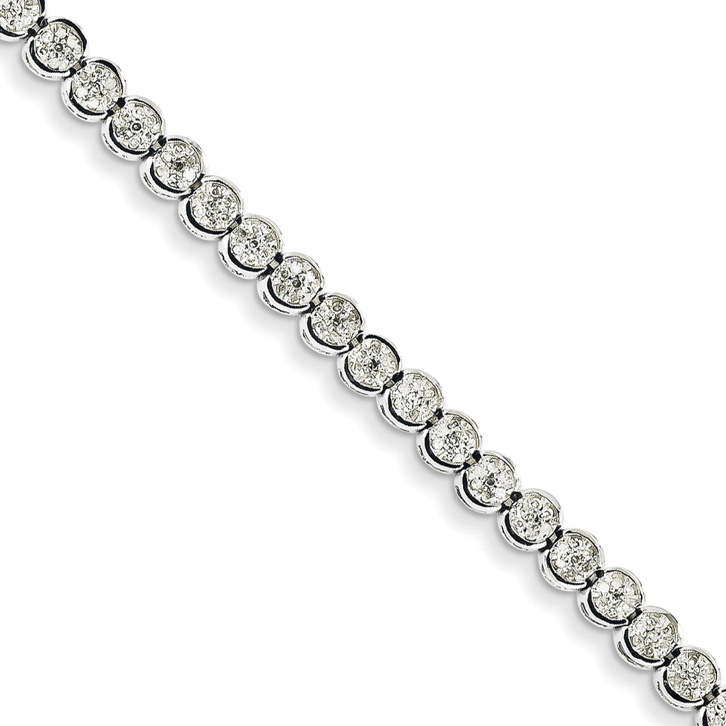 14k White Gold Diamond Bracelet