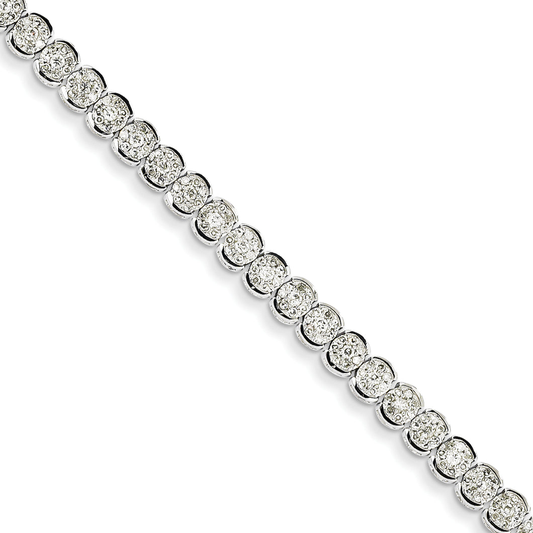 14k White Gold Diamond Tennis Bracelet