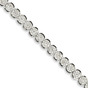 14k White Gold Diamond Bracelet