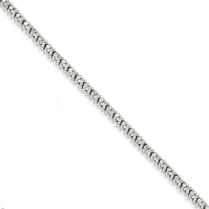 14k White Gold Diamond X Bracelet