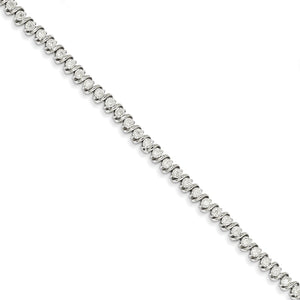 14k White Gold Diamond Bracelet