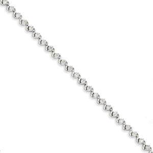 14k White Gold Diamond Bracelet