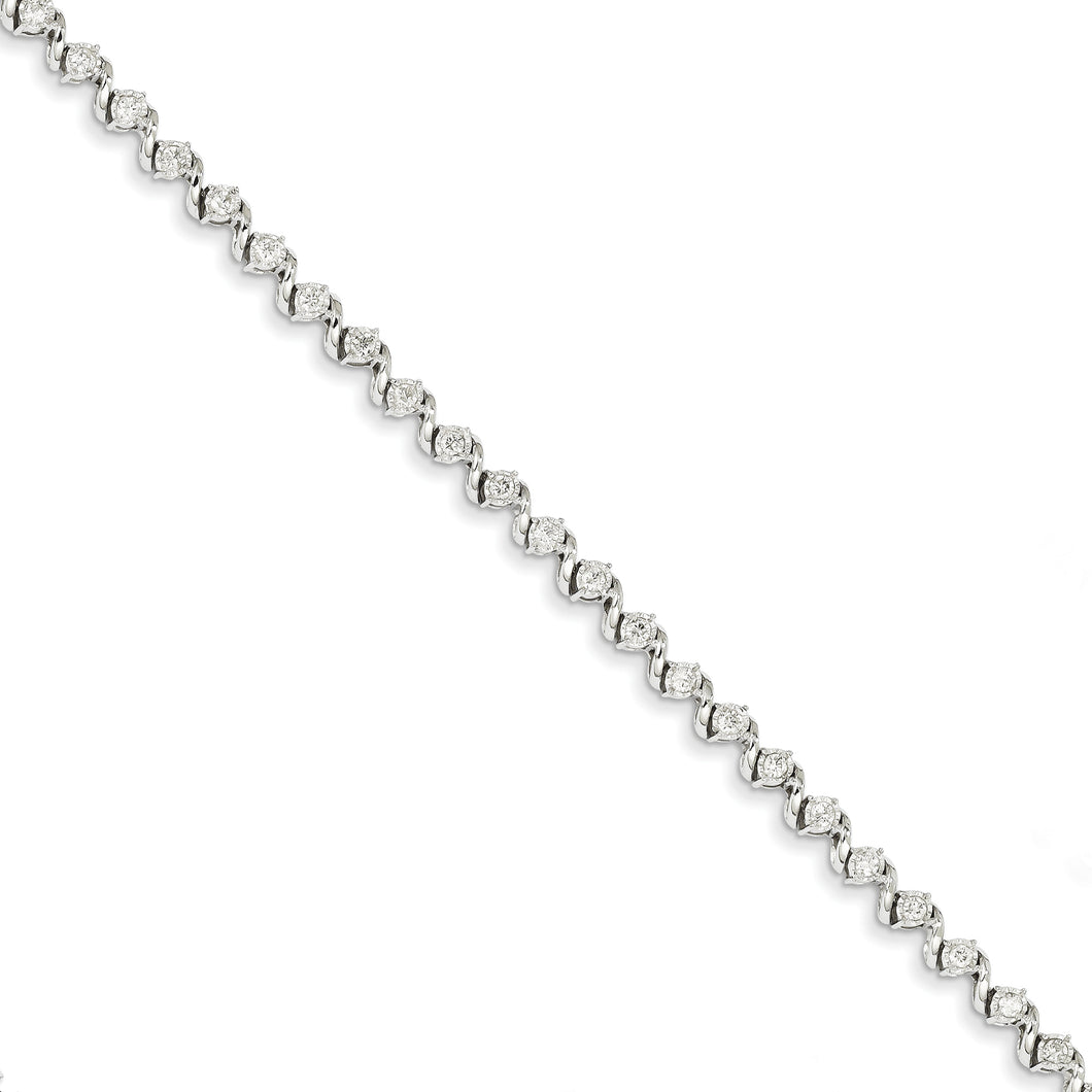 14k White Gold Diamond Bracelet