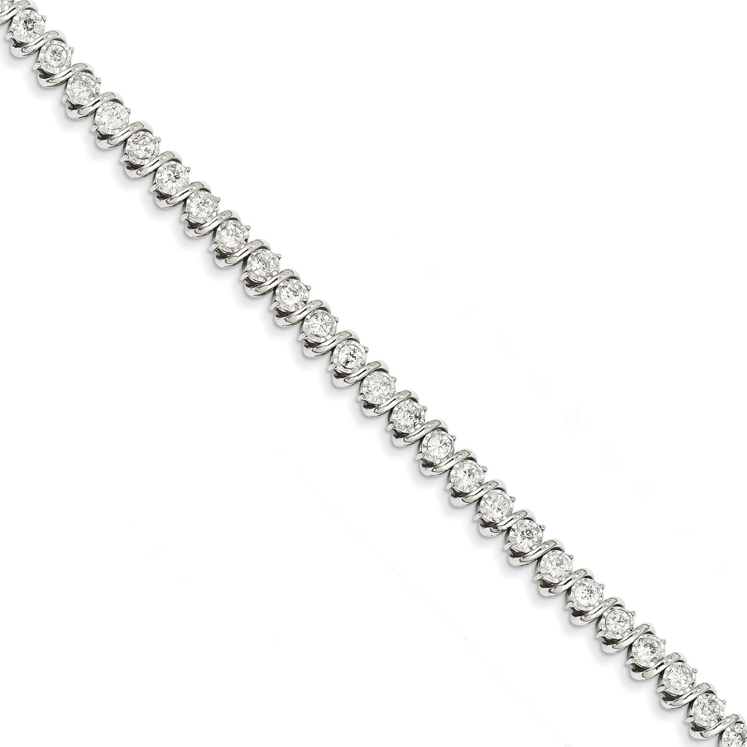 14k White Gold Diamond Bracelet