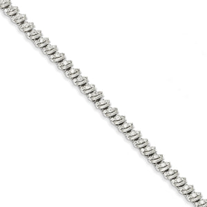 14k White Gold Diamond Fancy Bracelet