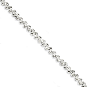 14k White Gold Diamond Bracelet