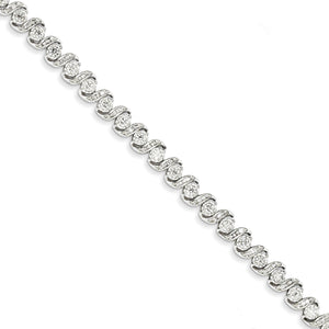 14k White Gold Diamond Bracelet