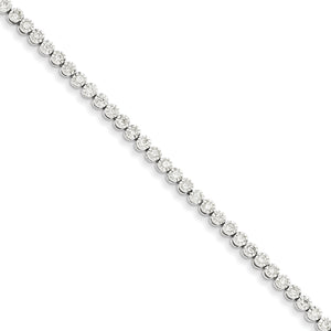 14k White Gold Diamond Tennis Bracelet