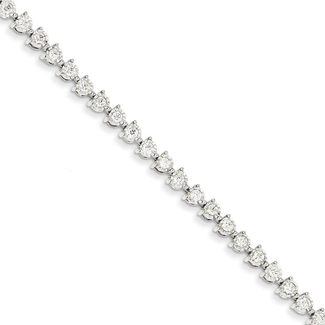 14k White Gold Diamond Bracelet