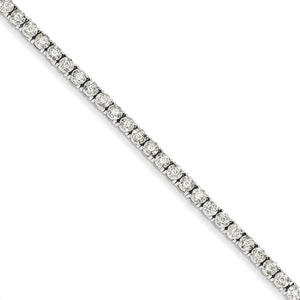 14k White Gold Illusion Setting Diamond Bracelet