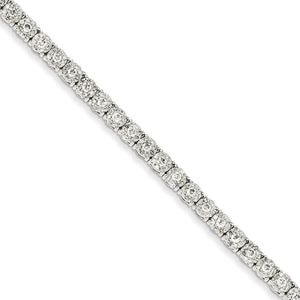 14k White Gold Illusion Setting Diamond Bracelet