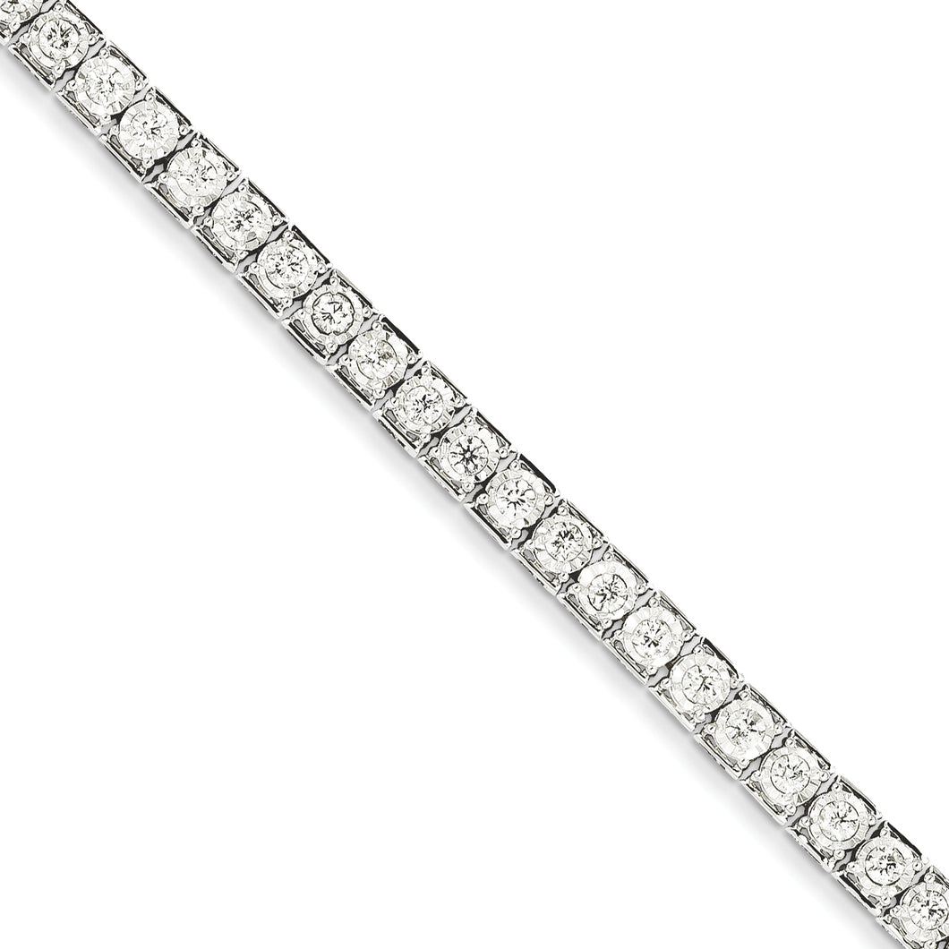 14k White Gold Diamond Tennis Bracelet