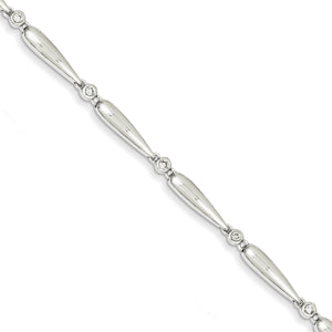 14K White Gold Diamond Bracelet