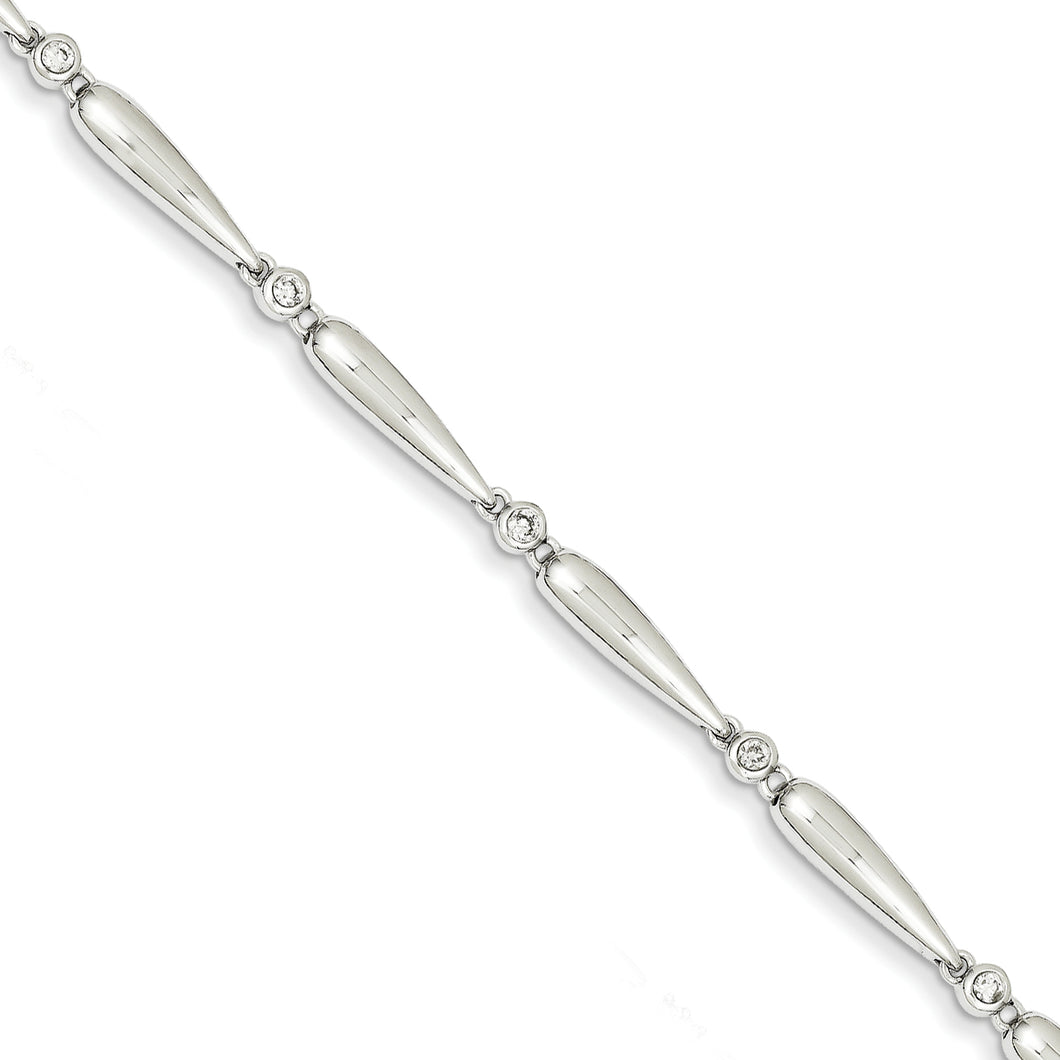 14K White Gold Diamond Bracelet