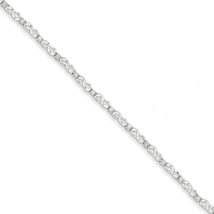 14k White Gold Diamond Figure 8 Bracelet