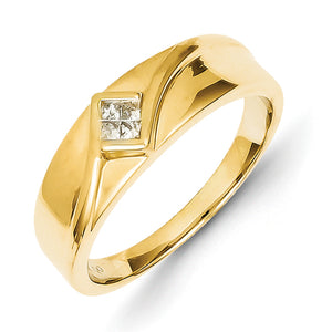 14k Diamond Mens Ring