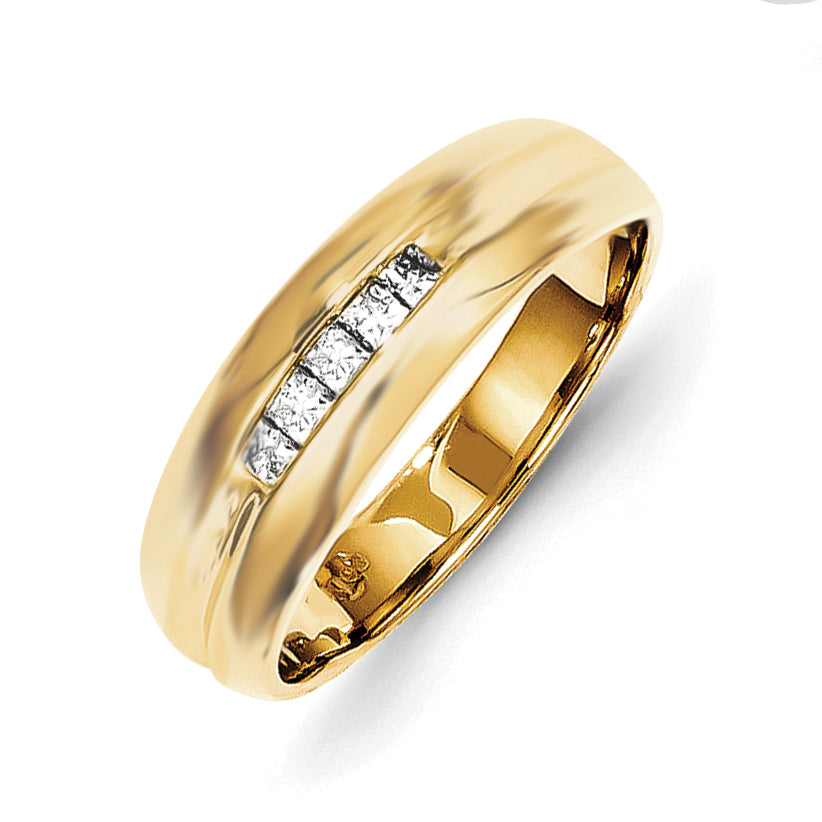 14k Diamond Mens Ring