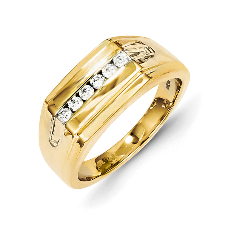 14k Diamond Mens Ring
