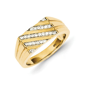 14k Diamond Mens Ring
