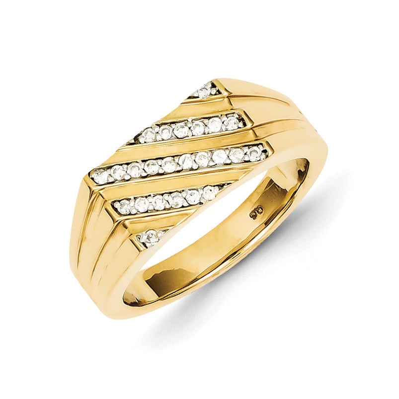 14k Diamond Mens Ring