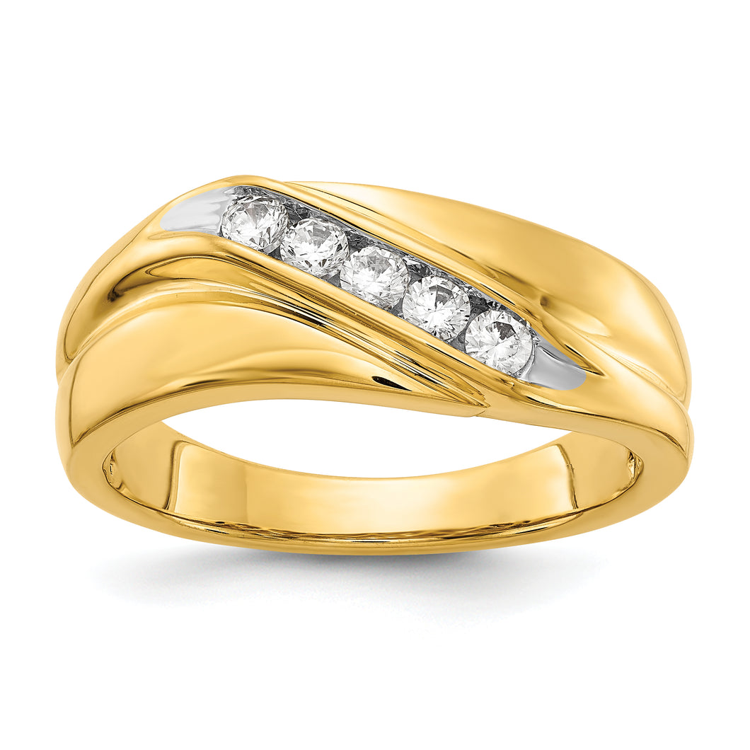 14k Diamond Mens Ring