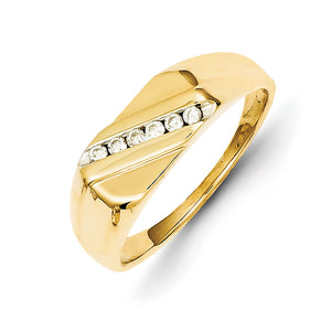 14k Diamond Mens Ring