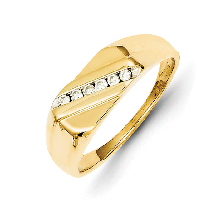 14k Diamond Mens Ring