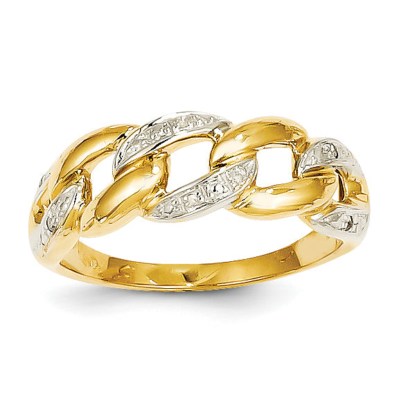 14k Rhodium Diamond Ring