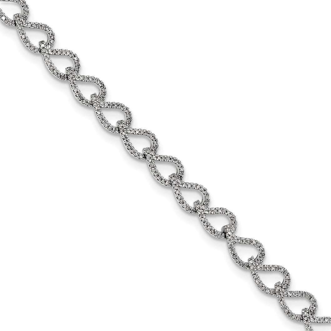 14k White Gold Diamond Bracelet