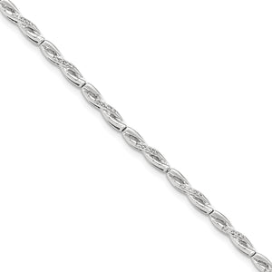 14K White Gold Diamond Bracelet