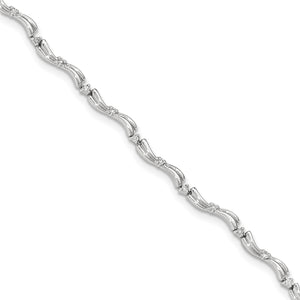 14K White Gold Diamond Bracelet