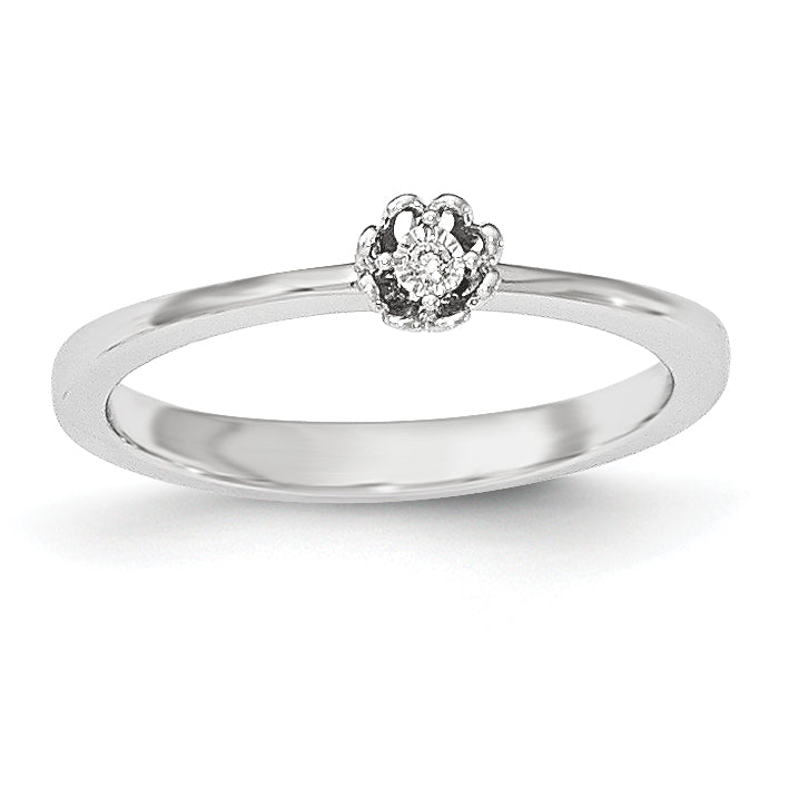 14K White Gold Diamond Ring