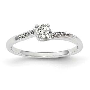 14K White Gold Diamond Ring